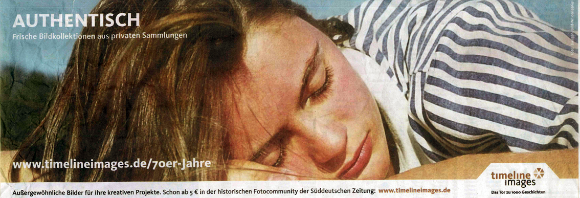 Werbeanzeige der Bildagentur Timeline Images, »Süddeutsche Zeitung«, Juli 2017