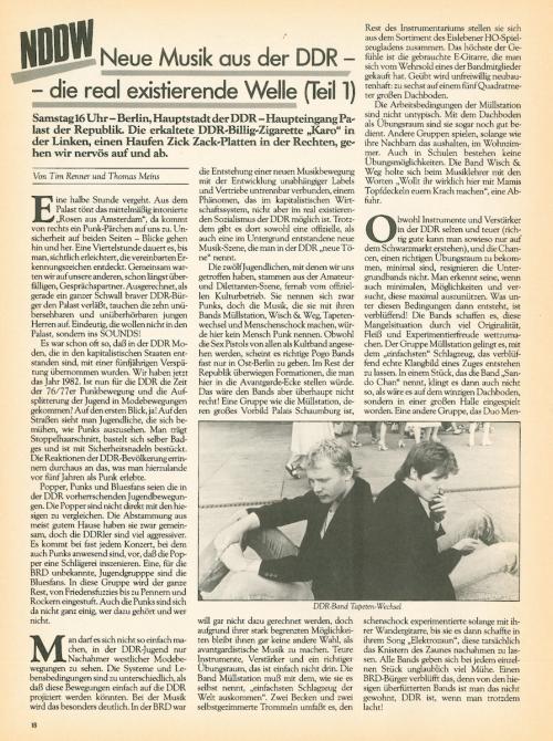 Bericht "Neue Musik aus der DDR"
