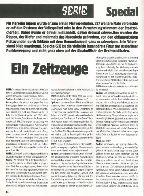 Zeitzeugeninterview, Punk in der DDR