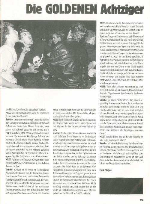 Zeitzeugeninterview, Punk in der DDR