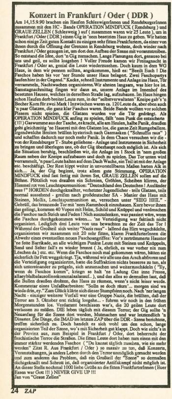 Konzertbericht Frankfurt Oder
