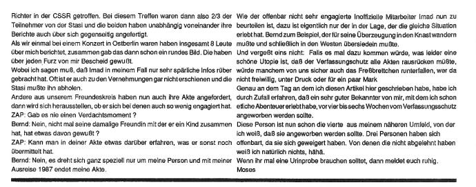 Bericht, Interview zum Fall Imad (Stasi-Spitzel)
